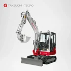 Takeuchi TB 240 Minibagger 4 Tonnen mieten Würzburg Bamberg Umgebung