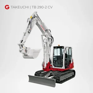 Takeuchi TB290-2 CV Kompaktbagger 9 Tonnen mieten Würzburg Bamberg Umgebung