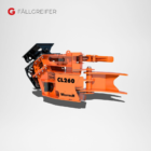 Fällgreifer Woodcracker Baggerzubehör mieten Würzburg Bamberg Umgebung