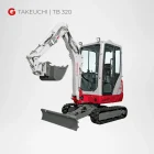 Takeuchi TB 320 Minibagger 2 Tonnen mieten Würzburg Bamberg Umgebung
