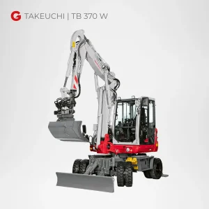 Takeuchi TB 370 W Mobilbagger 8 Tonnen mieten Würzburg Bamberg Umgebung